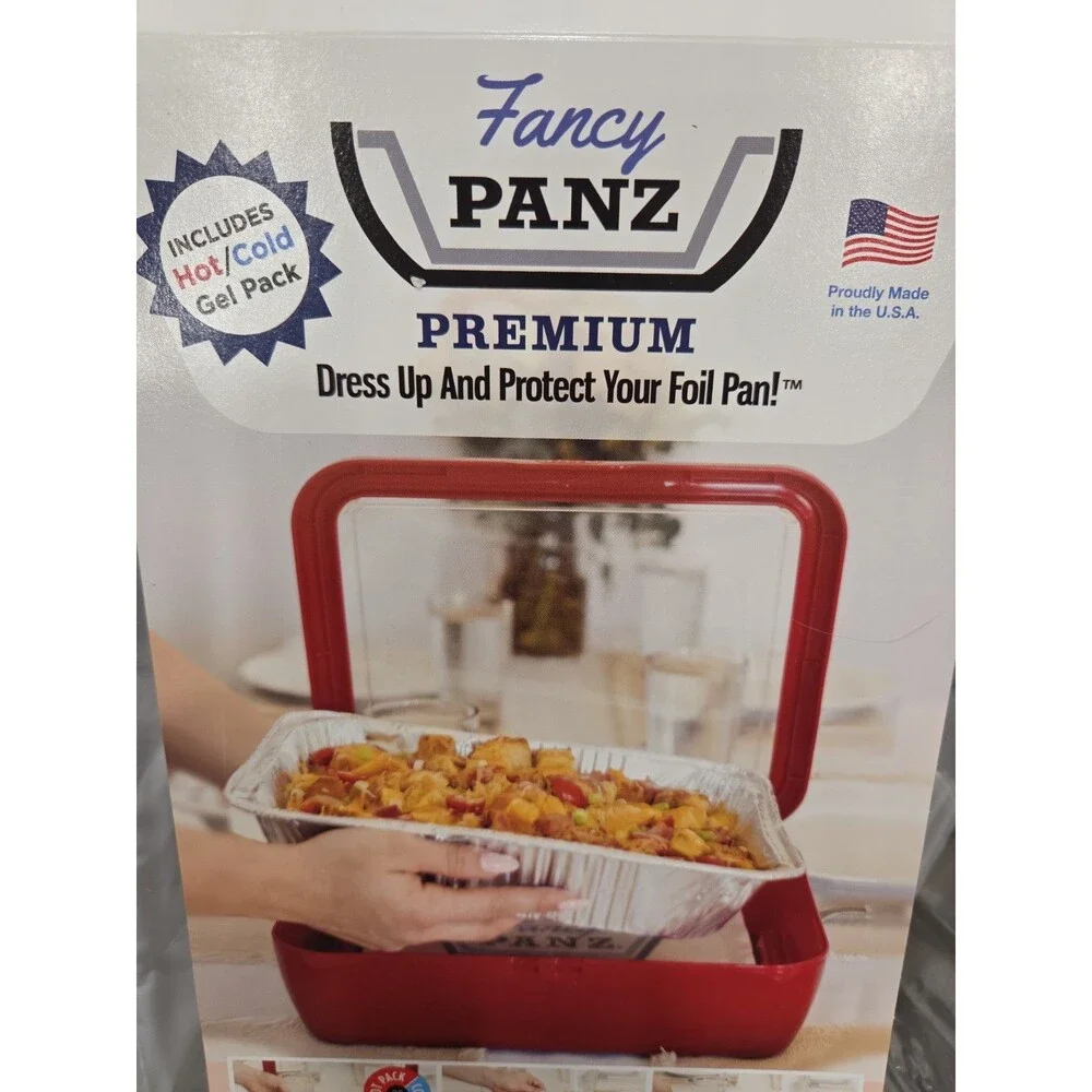 Fancy PANZ Premium White Aluminum Foil Pan Carrier Lid Hot Cold Pack BPA Free US